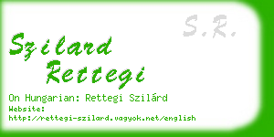 szilard rettegi business card